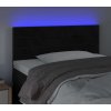 Čelo postele s LED 80 x 5 x 78/88 cm samet [3121783] (Barva Tmavě šedá)