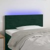 Čelo postele s LED 100x5x78/88 cm samet [3121795] (Barva Tmavě šedá)