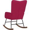 Houpací židle samet [327747] (Barva Růžová)