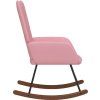 Houpací židle samet [327747] (Barva Růžová)