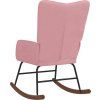 Houpací židle samet [327747] (Barva Růžová)