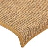 Schodové rohože 15 ks 65 x 21 x 4 cm ové s obdélníkovým okrajem [326909] (Barva Světle béžová)