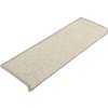 Schodové rohože 15 ks 65 x 21 x 4 cm ové s obdélníkovým okrajem [326909] (Barva Světle béžová)