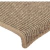 Schodové rohože 15 ks 65 x 21 x 4 cm ové s obdélníkovým okrajem [326909] (Barva Světle béžová)