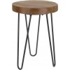 Dekorativní stolička s kovovými nohami 30 x 42 cm [443167]