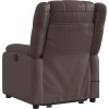 Zvedací masážní polohovací křeslo umělá kůže [3205160] (Barva Šedá)