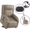 Zvedací masážní polohovací křeslo umělá kůže [3205160] (Barva Šedá)