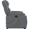 Zvedací masážní polohovací křeslo umělá kůže [3205160] (Barva Šedá)