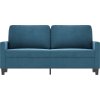 2místná pohovka 140 cm samet [359208] (Barva Modrá)