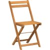 Skládací bistro židle 6 ks masivní akáciové dřevo [3216306] (Barva Přírodní)