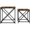 Hnízdové konferenční stolky 2 ks kompozitní dřevo [838943] (Barva Černá)
