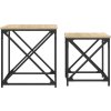 Hnízdové konferenční stolky 2 ks kompozitní dřevo [838943] (Barva Černá)