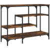 Konzolový stolek s policemi 100 x 35 x 75 cm [837791] (Barva Hnědý dub)