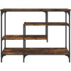 Konzolový stolek s policemi 100 x 35 x 75 cm [837791] (Barva Hnědý dub)
