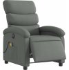 Elektrické masážní polohovací křeslo textil [3203966] (Barva Světle šedá)