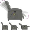 Elektrické masážní polohovací křeslo textil [3203966] (Barva Světle šedá)