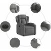 Elektrické polohovací křeslo textil [3204459] (Barva Tmavě šedá)
