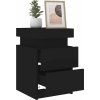 Noční stolek s LED osvětlením 35 x 39 x 55 cm [836751] (Barva Černá)