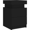 Noční stolek s LED osvětlením 35 x 39 x 55 cm [836751] (Barva Černá)