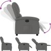Elektrické polohovací křeslo textil [3204141] (Barva Tmavě šedá)
