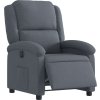 Elektrické polohovací křeslo samet [3204278] (Barva Světle šedá)