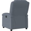 Elektrické polohovací křeslo samet [3204278] (Barva Světle šedá)