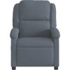 Elektrické polohovací křeslo samet [3204278] (Barva Světle šedá)