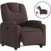 Elektrické polohovací křeslo textil [3204348] (Barva Hnědá)