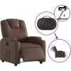 Elektrické polohovací křeslo umělá kůže [3204418] (Barva Hnědá)