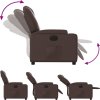 Elektrické polohovací křeslo umělá kůže [3204418] (Barva Hnědá)