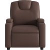 Elektrické polohovací křeslo umělá kůže [3204418] (Barva Hnědá)