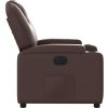 Elektrické polohovací křeslo umělá kůže [3204418] (Barva Hnědá)