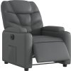 Elektrické polohovací křeslo umělá kůže [3204644] (Barva Černá)