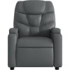 Elektrické polohovací křeslo umělá kůže [3204644] (Barva Černá)