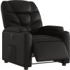 Elektrické polohovací křeslo umělá kůže [3204644] (Barva Černá)