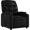 Elektrické polohovací křeslo umělá kůže [3204644] (Barva Černá)