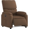 Elektrické polohovací křeslo textil [3204805] (Barva Tmavě hnědá)