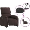 Elektrické polohovací křeslo textil [3204805] (Barva Tmavě hnědá)