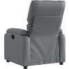 Elektrické polohovací křeslo umělá kůže [3204872] (Barva Černá)