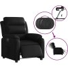 Elektrické polohovací křeslo umělá kůže [3205028] (Barva Černá)