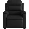 Elektrické polohovací křeslo umělá kůže [3205028] (Barva Černá)