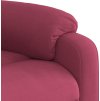 Elektrické polohovací křeslo samet [3205075] (Barva vínová červená)