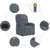 Elektrické masážní polohovací křeslo samet [3204290] (Barva Tmavě šedá)