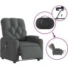 Elektrické masážní polohovací křeslo textil [3204699] (Barva Tmavě šedá)