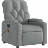 Elektrické masážní polohovací křeslo textil [3204699] (Barva Tmavě šedá)