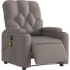 Elektrické masážní polohovací křeslo textil [3204699] (Barva Tmavě šedá)