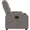 Elektrické masážní polohovací křeslo textil [3204699] (Barva Tmavě šedá)