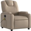Elektrické masážní polohovací křeslo umělá kůže [3204424] (Barva Krémová)