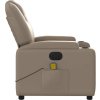 Elektrické masážní polohovací křeslo umělá kůže [3204424] (Barva Krémová)