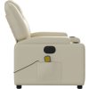 Elektrické masážní polohovací křeslo umělá kůže [3204424] (Barva Krémová)